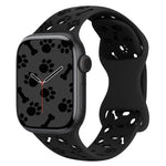 สายรัดนาฬิกาซิลิโคนหัวเข็มขัดผีเสื้อรูปกระดูกอุ้งเท้าสุนัข สำหรับ Apple Watch 46 มม. / 49 มม. / 45 มม. / 44 มม. และ Apple Watch 42 มม. / 41 มม. / 40 มม. / 38 มม.