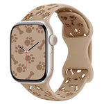 สายรัดนาฬิกาซิลิโคนหัวเข็มขัดผีเสื้อรูปกระดูกอุ้งเท้าสุนัข สำหรับ Apple Watch 46 มม. / 49 มม. / 45 มม. / 44 มม. และ Apple Watch 42 มม. / 41 มม. / 40 มม. / 38 มม.