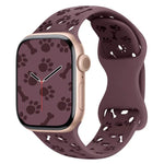 สายรัดนาฬิกาซิลิโคนหัวเข็มขัดผีเสื้อรูปกระดูกอุ้งเท้าสุนัข สำหรับ Apple Watch 46 มม. / 49 มม. / 45 มม. / 44 มม. และ Apple Watch 42 มม. / 41 มม. / 40 มม. / 38 มม.