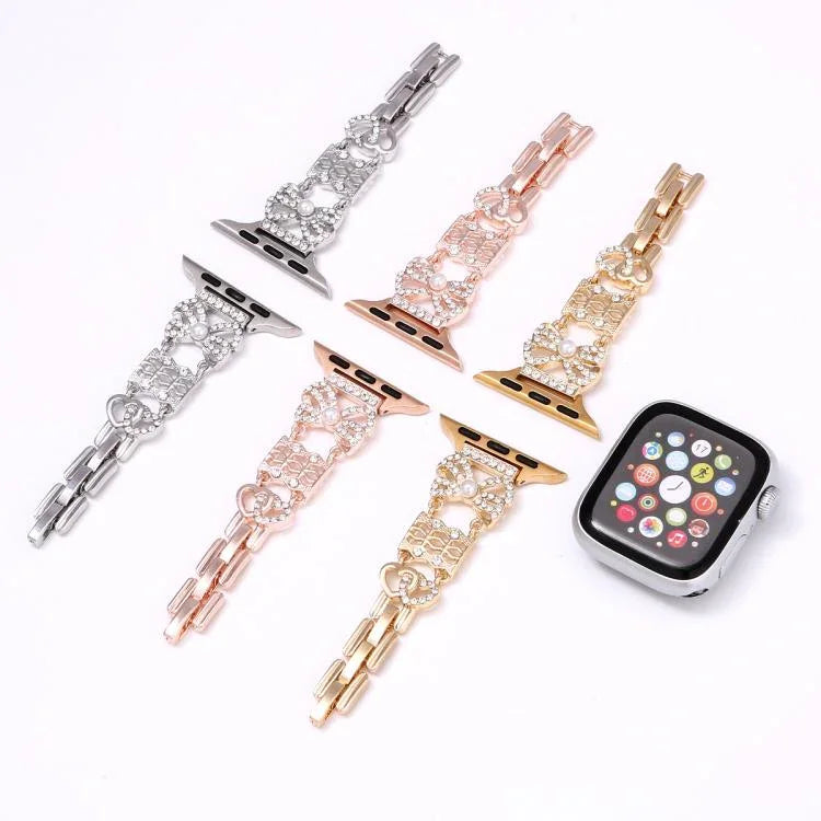 สายรัดนาฬิกาสแตนเลสสตีลหัวเข็มขัดโบว์ สำหรับ Apple Watch 46mm / 49mm / 45mm / 44mm, สำหรับ Apple Watch 42mm / 41mm / 40mm / 38mm