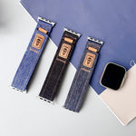 สายรัดนาฬิกาผ้าแคนวาสไนลอนยีนส์แบบตีนตุ๊กแก สำหรับ Apple Watch 46mm / 49mm / 45mm / 44mm, สำหรับ Apple Watch 42mm / 41mm / 40mm / 38mm