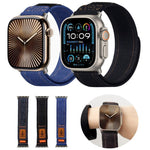 สายรัดนาฬิกาผ้าแคนวาสไนลอนยีนส์แบบตีนตุ๊กแก สำหรับ Apple Watch 46mm / 49mm / 45mm / 44mm, สำหรับ Apple Watch 42mm / 41mm / 40mm / 38mm