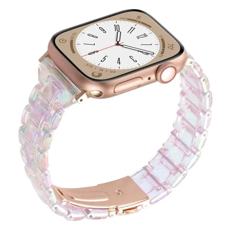 สายรัดนาฬิกาเรซิ่นสามลูกปัดรูปสี่เหลี่ยมข้าวหลามตัดเอวเล็ก สำหรับ Apple Watch 46mm / 49mm / 45mm / 44mm, สำหรับ Apple Watch 42mm / 41mm / 40mm / 38mm