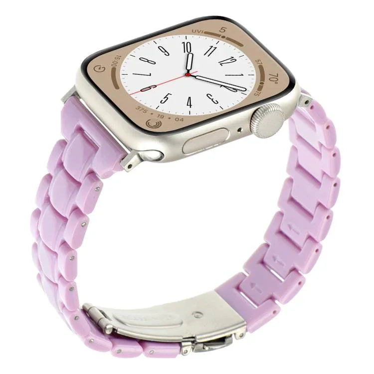 สายรัดนาฬิกาเรซิ่นสามลูกปัดรูปสี่เหลี่ยมข้าวหลามตัดเอวเล็ก สำหรับ Apple Watch 46mm / 49mm / 45mm / 44mm, สำหรับ Apple Watch 42mm / 41mm / 40mm / 38mm