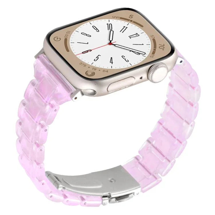 สายรัดนาฬิกาเรซิ่นสามลูกปัดรูปสี่เหลี่ยมข้าวหลามตัดเอวเล็ก สำหรับ Apple Watch 46mm / 49mm / 45mm / 44mm, สำหรับ Apple Watch 42mm / 41mm / 40mm / 38mm