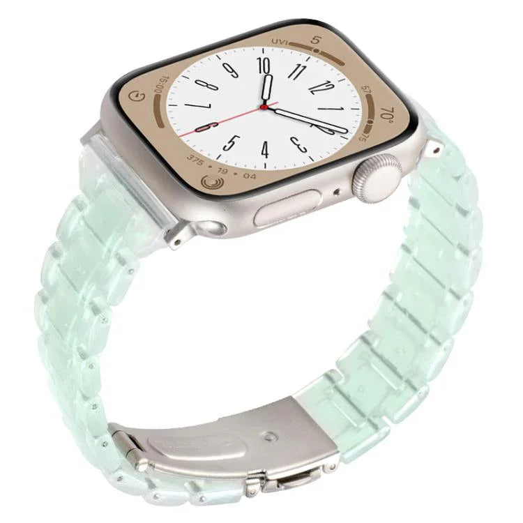 สายรัดนาฬิกาเรซิ่นสามลูกปัดรูปสี่เหลี่ยมข้าวหลามตัดเอวเล็ก สำหรับ Apple Watch 46mm / 49mm / 45mm / 44mm, สำหรับ Apple Watch 42mm / 41mm / 40mm / 38mm