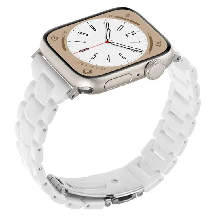 สายรัดนาฬิกาเรซิ่นสามลูกปัดรูปสี่เหลี่ยมข้าวหลามตัดเอวเล็ก สำหรับ Apple Watch 46mm / 49mm / 45mm / 44mm, สำหรับ Apple Watch 42mm / 41mm / 40mm / 38mm