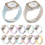 สายรัดนาฬิกาเรซิ่นสามลูกปัดรูปสี่เหลี่ยมข้าวหลามตัดเอวเล็ก สำหรับ Apple Watch 46mm / 49mm / 45mm / 44mm, สำหรับ Apple Watch 42mm / 41mm / 40mm / 38mm