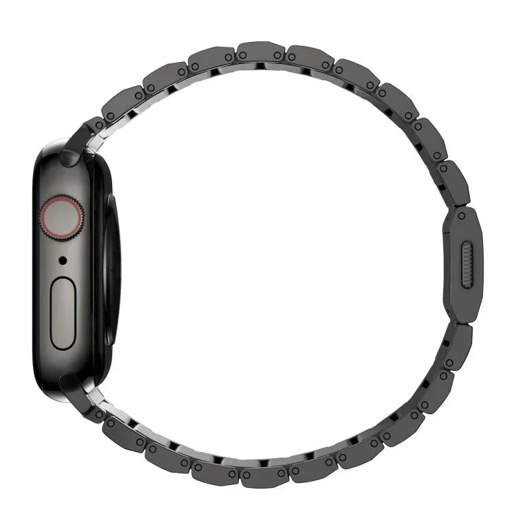 สายรัดนาฬิกาสแตนเลสสตีลแบบหัวเข็มขัดนอร์แมนและลูกปัดเดียว สำหรับ Apple Watch 46mm / 49mm / 45mm / 44mm