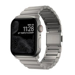 สายรัดนาฬิกาสแตนเลสสตีลแบบหัวเข็มขัดนอร์แมนและลูกปัดเดียว สำหรับ Apple Watch 46mm / 49mm / 45mm / 44mm