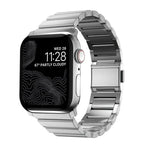 สายรัดนาฬิกาสแตนเลสสตีลแบบหัวเข็มขัดนอร์แมนและลูกปัดเดียว สำหรับ Apple Watch 46mm / 49mm / 45mm / 44mm