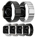 สายรัดนาฬิกาสแตนเลสสตีลแบบหัวเข็มขัดนอร์แมนและลูกปัดเดียว สำหรับ Apple Watch 46mm / 49mm / 45mm / 44mm