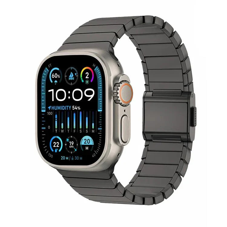 สายรัดนาฬิกาไทเทเนียมแท้หัวเข็มขัดนอร์แมนลายไม้ไผ่ สำหรับ Apple Watch 46mm / 49mm / 45mm / 44mm