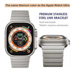 สายรัดนาฬิกาไทเทเนียมแท้หัวเข็มขัดนอร์แมนลายไม้ไผ่ สำหรับ Apple Watch 46mm / 49mm / 45mm / 44mm