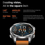 นาฬิกาอัจฉริยะ HD300 หน้าจอ AMOLED 1.43 นิ้ว สายซิลิโคนสำหรับกีฬา รองรับการตรวจวัดปริมาณออกซิเจนในเลือด