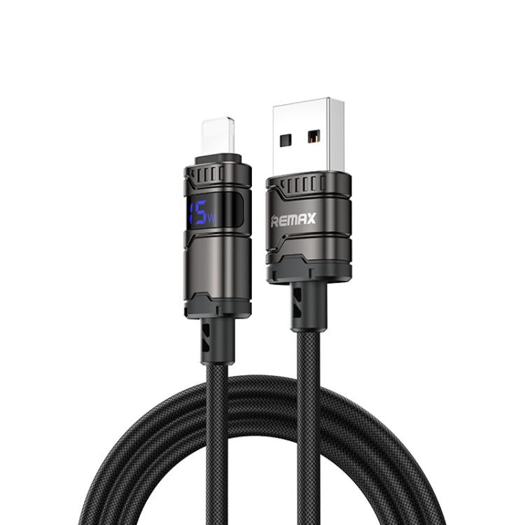 สายข้อมูลถักไนลอน REMAX C01-AL 3A USB เป็น 8 พิน ความยาว 1.2 เมตร, USB เป็น 8 พิน