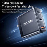 ที่ชาร์จเร็ว REMAX U2-AC 100W USB และ Type-C คู่ GaN พร้อมจอดิจิทัล ปลั๊ก EU