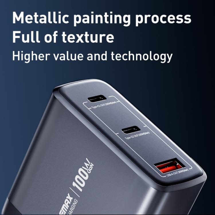 ที่ชาร์จเร็ว REMAX U2-AC 100W USB และ Type-C คู่ GaN พร้อมจอดิจิทัล ปลั๊ก EU