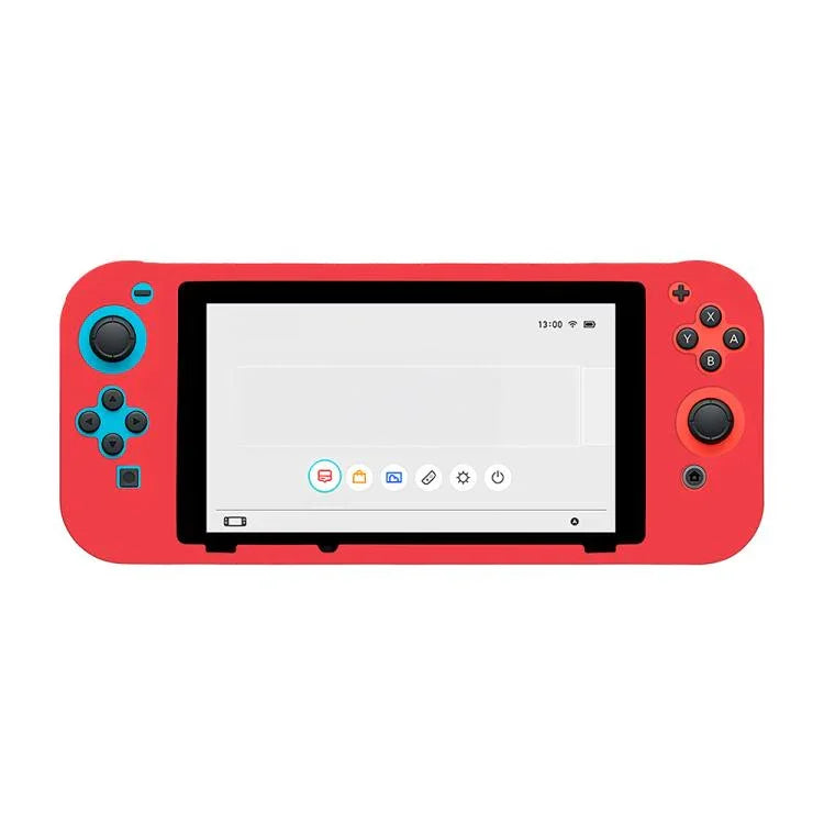 เคสซิลิโคนสีเรียบเต็มรูปแบบสำหรับเครื่องเล่นเกม Nintendo Switch