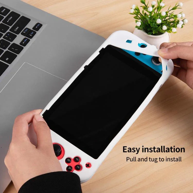 เคสซิลิโคนสีเรียบเต็มรูปแบบสำหรับเครื่องเล่นเกม Nintendo Switch