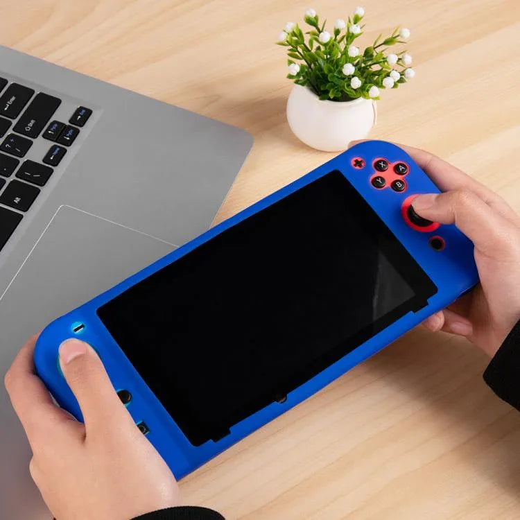 เคสซิลิโคนสีเรียบเต็มรูปแบบสำหรับเครื่องเล่นเกม Nintendo Switch