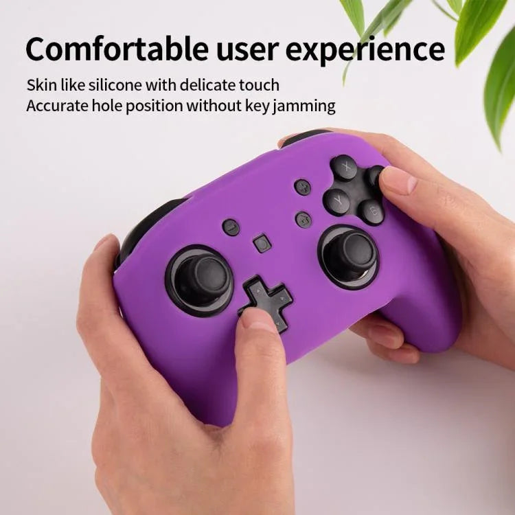 ปลอกซิลิโคนป้องกันจอยเกมสีเรียบ สำหรับ Nintendo Switch Pro