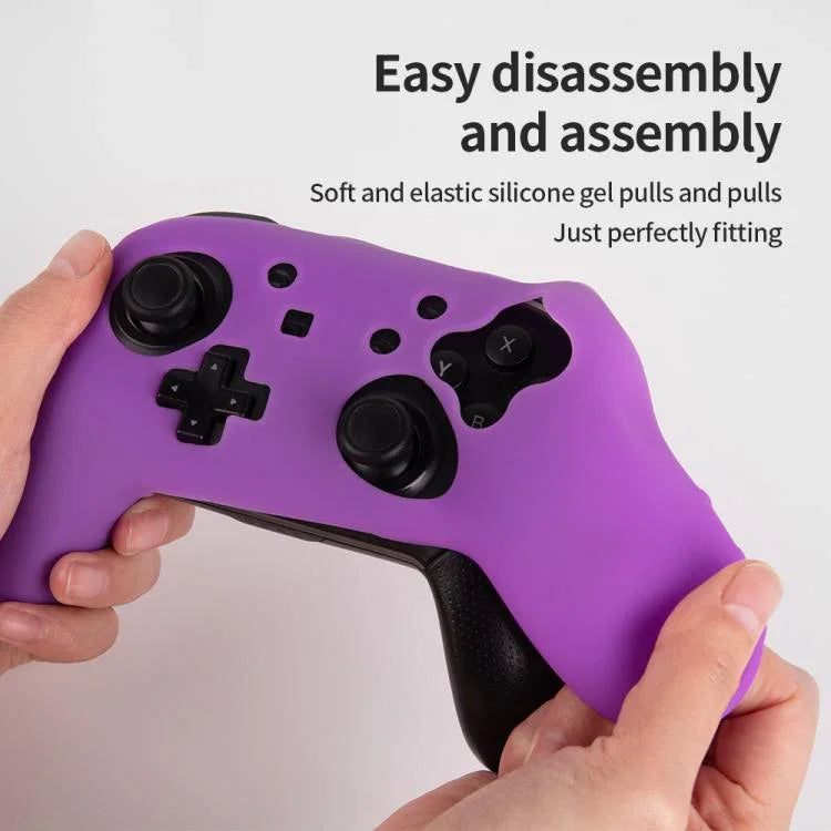 ปลอกซิลิโคนป้องกันจอยเกมสีเรียบ สำหรับ Nintendo Switch Pro