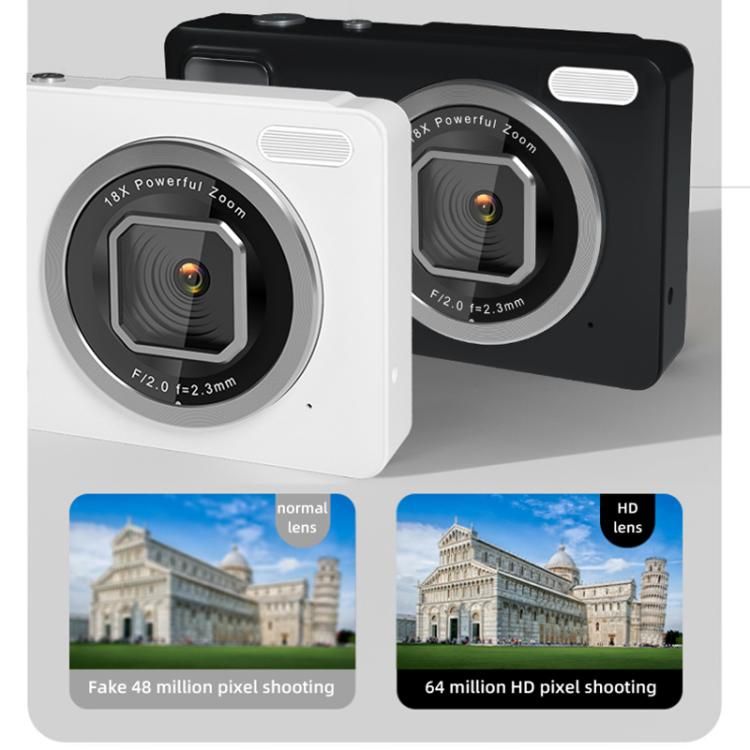 กล้องดิจิตอลซูม 18 เท่า ขนาด 2.4 นิ้ว DC15 ถ่ายวิดีโอ 4K HD ความละเอียด 64MP