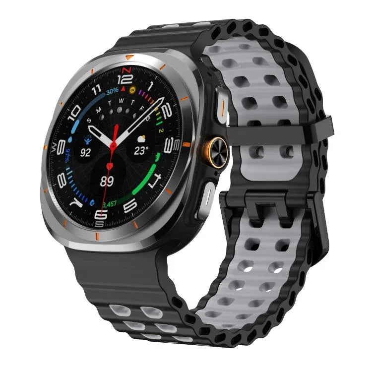 สายรัดนาฬิกาซิลิโคนสองสี Kalebol Ocean สำหรับ Samsung Galaxy Watch Ultra 47mm / Ultra 2025