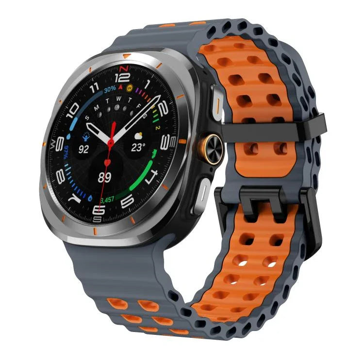 สายรัดนาฬิกาซิลิโคนสองสี Kalebol Ocean สำหรับ Samsung Galaxy Watch Ultra 47mm / Ultra 2025