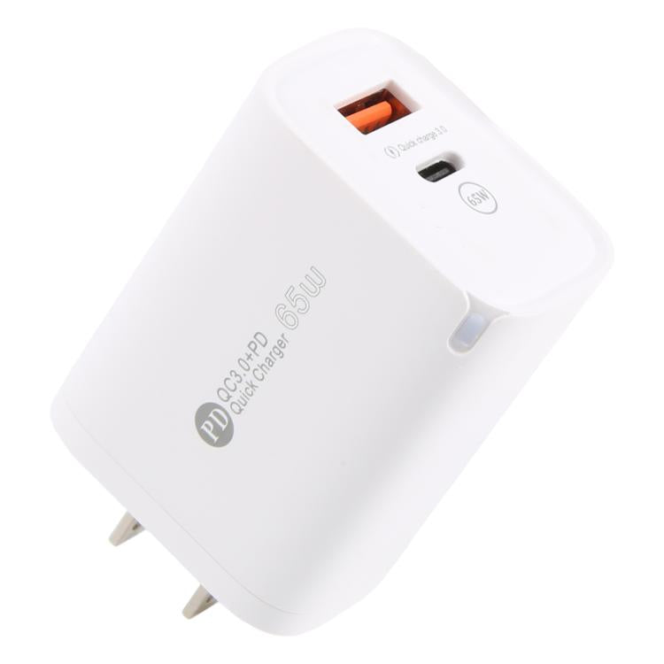 ที่ชาร์จเร็ว AR-PD12 65W QC3.0 USB และ USB-C / Type-C PD ปลั๊ก US, ปลั๊ก US