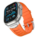 สายรัดนาฬิกายางฟลูออโรแบบหัวเข็มขัดสแตนเลสสตีล สำหรับ Apple Watch Ultra / Ultra 2 49mm
