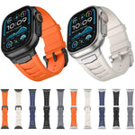 สายรัดนาฬิกายางฟลูออโรแบบหัวเข็มขัดสแตนเลสสตีล สำหรับ Apple Watch Ultra / Ultra 2 49mm