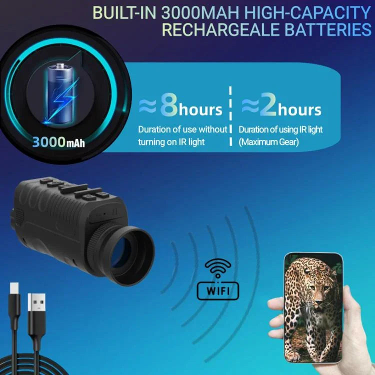อุปกรณ์ส่องทางไกลกลางแจ้ง NVG07S หน้าจอ OLED กลม 1.39 นิ้ว ความละเอียด 4K แบบติดศีรษะ พร้อมอินฟราเรดสำหรับกลางคืน