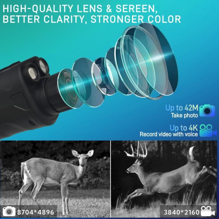 อุปกรณ์ส่องทางไกลกลางแจ้ง NVG07S หน้าจอ OLED กลม 1.39 นิ้ว ความละเอียด 4K แบบติดศีรษะ พร้อมอินฟราเรดสำหรับกลางคืน