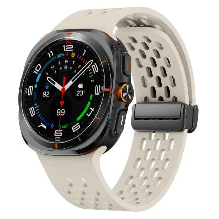 สายซิลิโคน Kalebol ตาข่ายแม่เหล็ก สำหรับ Samsung Galaxy Watch Ultra 47 มม. / Ultra 2025