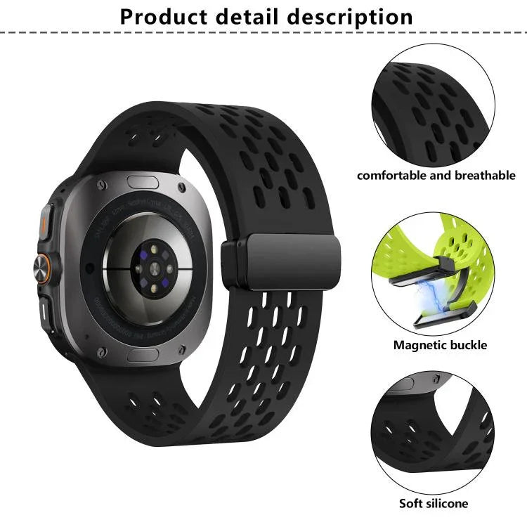 สายซิลิโคน Kalebol ตาข่ายแม่เหล็ก สำหรับ Samsung Galaxy Watch Ultra 47 มม. / Ultra 2025