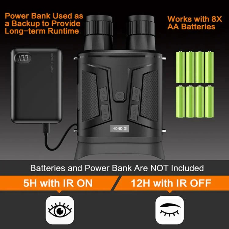 อุปกรณ์ส่องทางไกลดิจิทัลกลางคืน NVG800LS หน้าจอ LCD ขนาด 3 นิ้ว