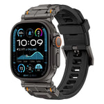 สายรัดนาฬิกาซิลิโคนข้อต่อโลหะผสม สำหรับ Apple Watch 46 มม. / 49 มม. / 45 มม. / 44 มม.