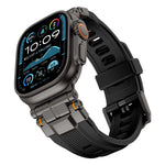 สายรัดนาฬิกาซิลิโคนข้อต่อโลหะผสม สำหรับ Apple Watch 46 มม. / 49 มม. / 45 มม. / 44 มม.