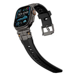 สายรัดนาฬิกาซิลิโคนข้อต่อโลหะผสม สำหรับ Apple Watch 46 มม. / 49 มม. / 45 มม. / 44 มม.