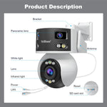 กล้องโดม PTZ มุมกว้างพิเศษหลายเลนส์ 8MP HD SriHome SH055B, SH055B
