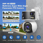 กล้องโดม PTZ มุมกว้างพิเศษหลายเลนส์ 8MP HD SriHome SH055B, SH055B