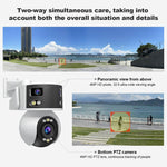กล้องโดม PTZ มุมกว้างพิเศษหลายเลนส์ 8MP HD SriHome SH055B, SH055B