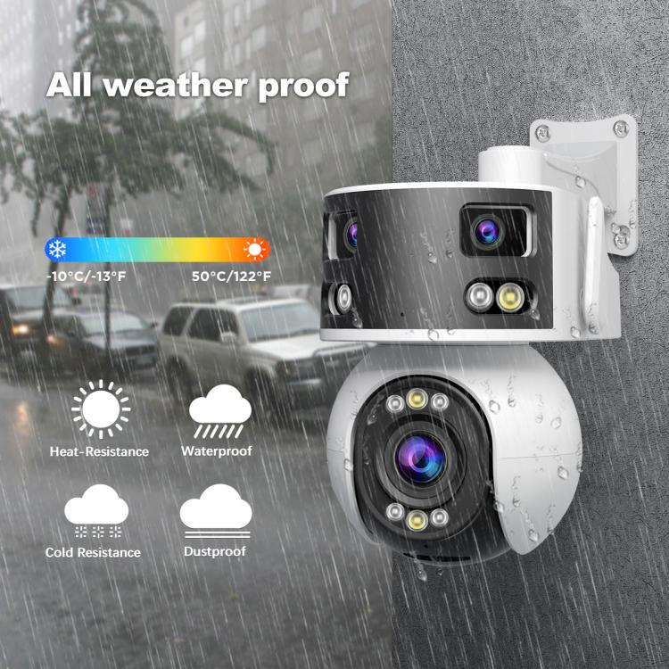 กล้องโดม PTZ มุมกว้างพิเศษหลายเลนส์ 8MP HD SriHome SH055B, SH055B