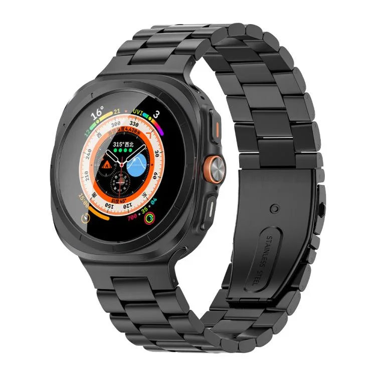 สายเหล็กลูกปัดสามเม็ด Kalebol สำหรับ Samsung Galaxy Watch Ultra 47 มม. / Ultra 2025