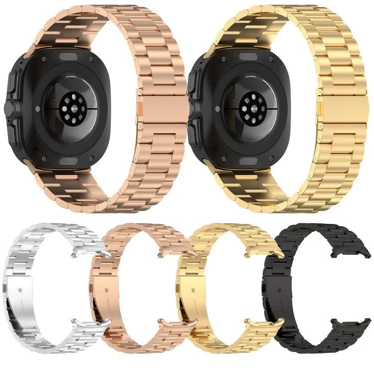 สายเหล็กลูกปัดสามเม็ด Kalebol สำหรับ Samsung Galaxy Watch Ultra 47 มม. / Ultra 2025