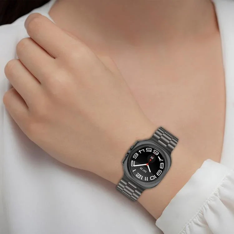 สายเหล็กลูกปัดสามเม็ด Kalebol สำหรับ Samsung Galaxy Watch Ultra 47 มม. / Ultra 2025