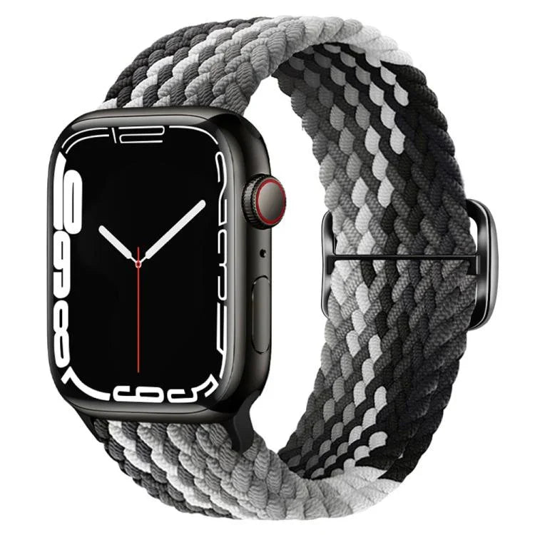 สายรัดนาฬิกาไนลอนถัก Kalebol แบบหัวเข็มขัดแปดตัว สำหรับ Apple Watch 46 มม. / 49 มม. / 45 มม. / 44 มม., สำหรับ Apple Watch 42 มม. / 41 มม. / 40 มม. / 38 มม.