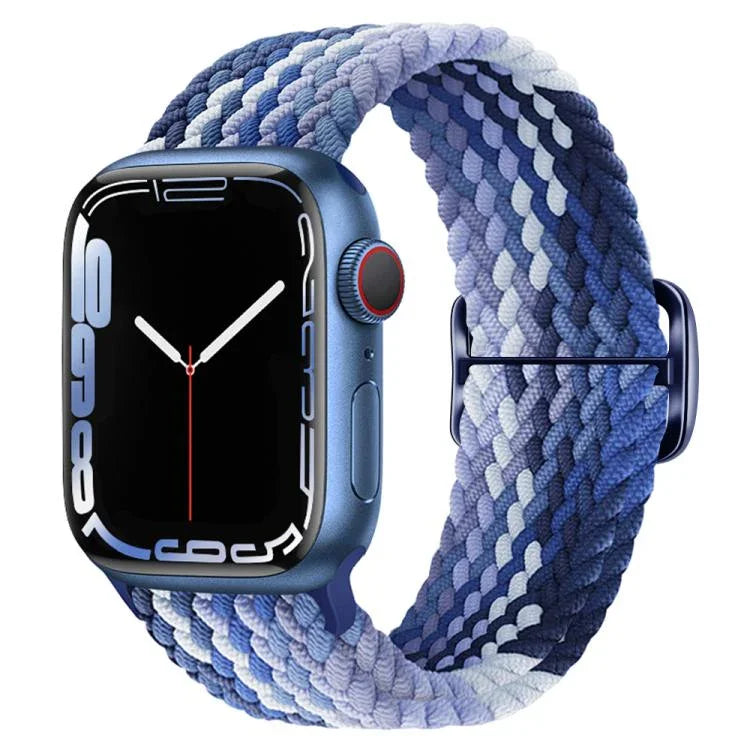 สายรัดนาฬิกาไนลอนถัก Kalebol แบบหัวเข็มขัดแปดตัว สำหรับ Apple Watch 46 มม. / 49 มม. / 45 มม. / 44 มม., สำหรับ Apple Watch 42 มม. / 41 มม. / 40 มม. / 38 มม.
